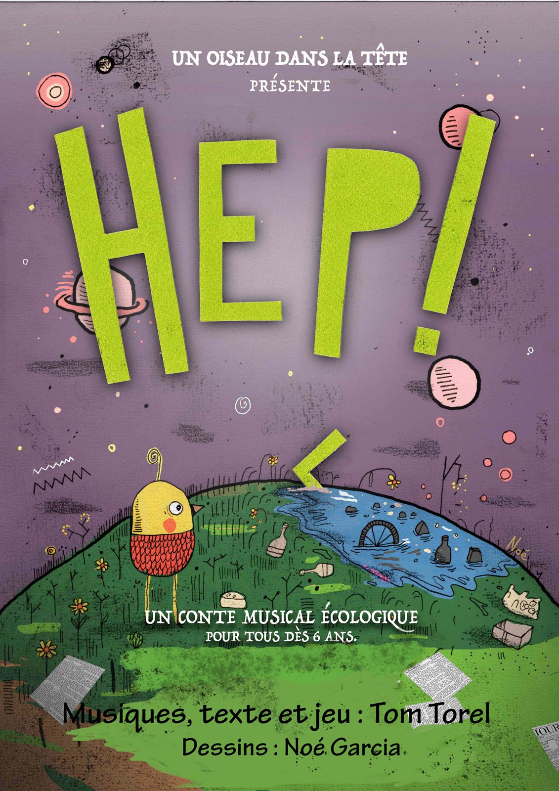 Affiche du conte musical illustré Hep !